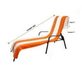 thumbnail image 3 of BNM Cabana Striped Cotton Chaise Lounge Chair Cover, Set of 2, Orange, 3 of 10