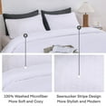 thumbnail image 4 of AveLom Seersucker Comforter Set - Full Size 80x90 Inches White 3 Pieces Unisex, 4 of 5