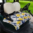 thumbnail image 2 of Golf Cart Seat Covers for 2 Seater,Yellow Lemon Microfiber Cart Seat Towel Blanket,Blue Leaf Vintage Botanical Summer Spring Absorbent Breathable NonSlip Bench Seats Protector for Golf Course 51"x31", 2 of 9