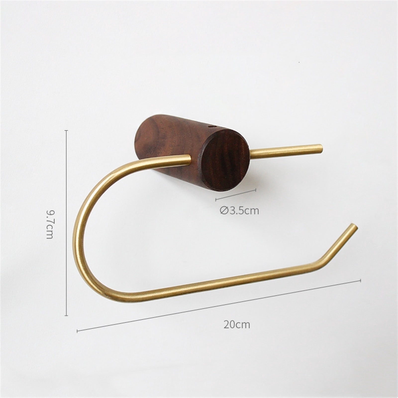 Japanese-style Wooden Paper Towel Holder Wall Brass Beech Black Walnut Toilet Paper Holder Bathroom Towel Hook Home Organization
