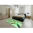 thumbnail image 4 of Ahgly Company Indoor Square Patterned Green Pepper Green Area Rugs, 4' Square, 4 of 6