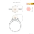thumbnail image 5 of Angara Vintage Style Freshwater Cultured Pearl Ring in 14K White Gold for Women | June Birthstone Jewelry for Her, 5 of 8