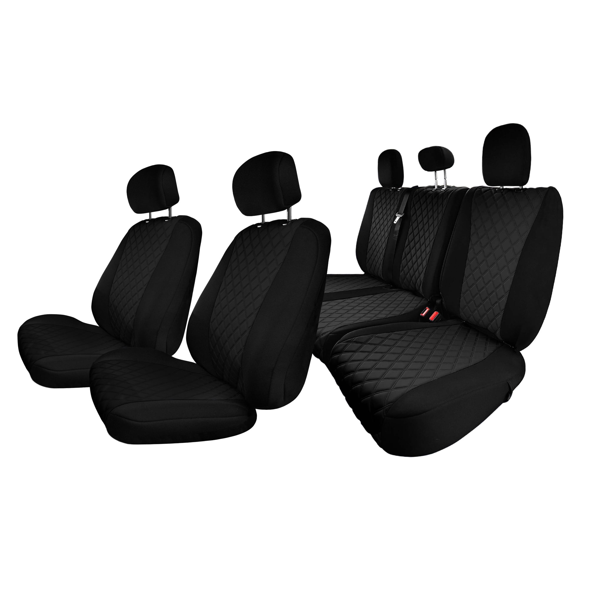 FH Group Neoprene Custom Fit Seat Covers for 2015-2022 Ford F-150 & 2017-2022 Ford F-250 F-350 F450 Full Set -