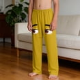 thumbnail image 6 of Tween Boys Cartoon Bored Expression Sweatpants Relaxed Fit Straight Leg Bottoms for School Lounge, 4-13Y, 6 of 9