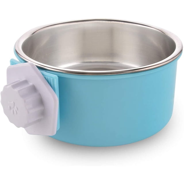 Jaula para Perros Tazón Extraíble De Acero Inoxidable Colgante para Mascotas Jaula Tazón De Agua Pequeño Alimentador Comida para Perros Gatos Conejos Birdsgreen Suministros para Mascotas