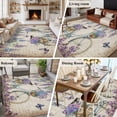 thumbnail image 6 of Purple Flowers Area Rugs Collection 6'x9', Weeping Spring Floral Bicycle Retro Art Non Slip Indoor Rectangle Throw Runner Rug Floor Mat Carpet for Living Room Dining Table Bedroom Nursery, 6 of 9