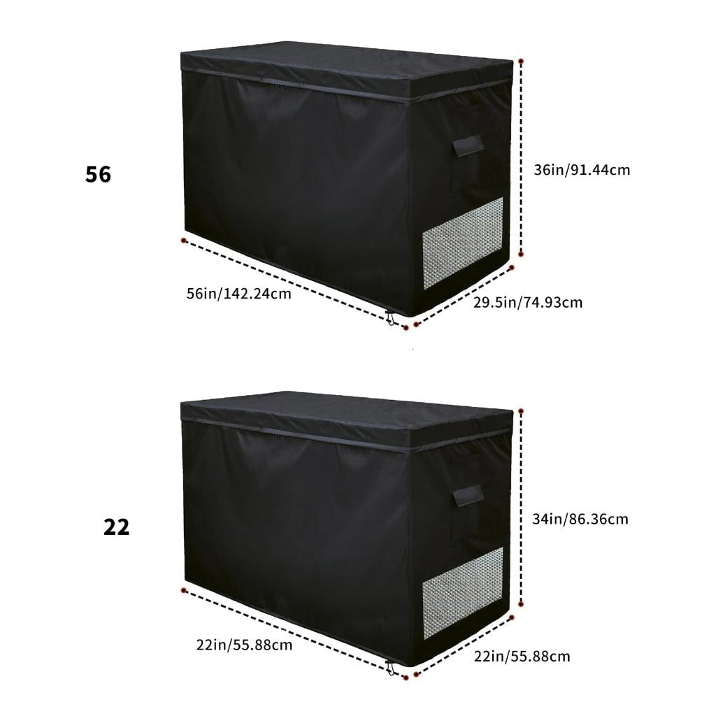Yihuala Protective Freezer Cover for 14-16 CuFt Chest Freezer with Elastic Bottom Double Zippered and Ventilated Construction