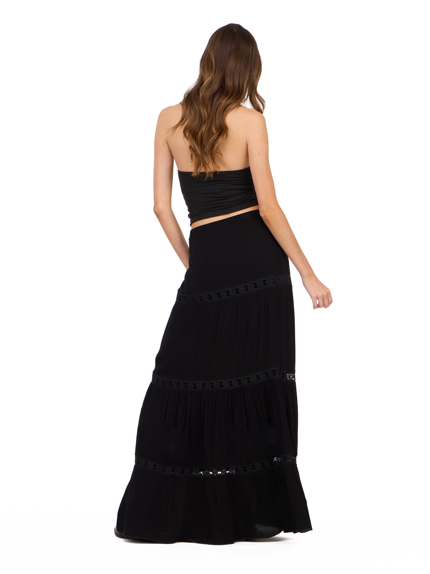 Forever 21 Women's Tiered Lace Maxi Skirt, Sizes XS-XL