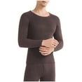 thumbnail image 4 of Chbgutlmr Long Johns Thermal Underwear for Men Long Sleeve Scoop Neck Shirts Ankle Length Leggings Casual Stretch Warm Set, 4 of 6