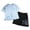 Light Blue, variant on easter outfit baby boy Kids Toddler Baby Unisex Spring Summer Short Sleeve Sports Tshirt Shorts Outfits Clothes