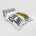 thumbnail image 2 of Ambesonne Saying Bedding Set 4 Pcs, Time to Drink Beer Man, Queen, Yellow Black, 2 of 2