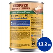 Pedigree Chopped Ground Dinner Turkey & Bacon Flavor Adult Soft Wet Dog Food, (12) 13.2 Oz Cans