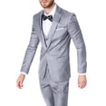 thumbnail image 3 of Men's Slim Fit 2-Piece Suit Set, Business Blazer Jacket and Dress Pants, Formal Wear For Wedding Party and Special Occasions,Light Gray,3XL, 3 of 6