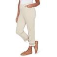 thumbnail image 3 of Alfred Dunner Womens Petite Geometric Cut Out Flat Front Ankle Pant, 3 of 4