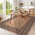 thumbnail image 6 of Modern Bordered Area Rug, Stain Resistant, Machine Washable, Low Pile Indoor Throw Mat for Nursery and Bedroom, 6 of 12