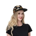 thumbnail image 4 of Goofa Cat Skulls and Flowers Printed Men's Baseball Cap,Straight Brim Hat,Golf Dad Hat,Versatile Style,Sun Protection Cap,Travel Hat, 4 of 9