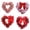 A & B & C & D(4-Piece Set), variant on A Heart Shape Garland Decoration A Plastic 13.8X13.8 Inches For Valentine Day Wedding Room Home Decor Western Valentine Day Car Decoration