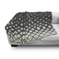 thumbnail image 3 of Geometric Soft Flannel Fleece Throw Blanket, Minimalist Big Little Squares with Inner Little Rhombus Pattern Futuristic, Cozy Plush for Indoor and Outdoor Use, 50" x 70", Grey Cream, by Ambesonne, 3 of 6