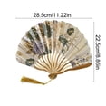 thumbnail image 3 of Luoshdecor Small Folding Fan Hand Fan Vintage Chinease Floral Bamboo Fans with Tassel for Dance, Performance, Wedding, Party,Gift, 3 of 6