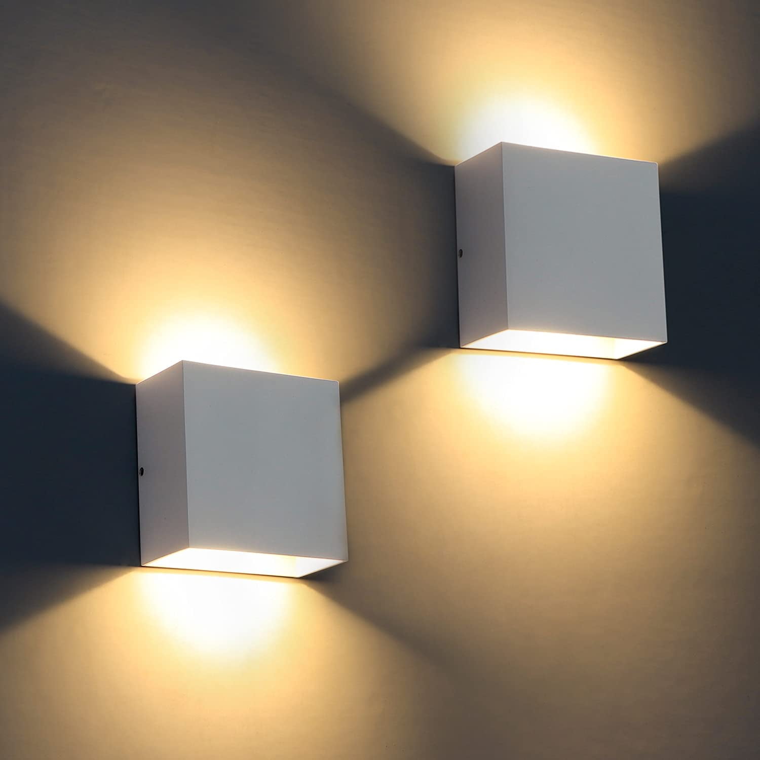 2Pcs 6W Modern LED COB Wall Light Up Down Cube Sconce Lamp Fixtures Spotlighting 