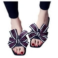 thumbnail image 3 of Anuirheih Slip on Sandals Women,Women Beach Breathable Bowknot Sandals Home Slipper Flip-Flops Flat Shoes(Black), 3 of 6