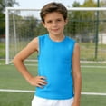 thumbnail image 6 of REDARER Boys Crew Neck Sleeveless Mesh Tank Top Breathable Lightweight Soft Casual Summer Athletic Play Shirt,11-12 Years, 6 of 7