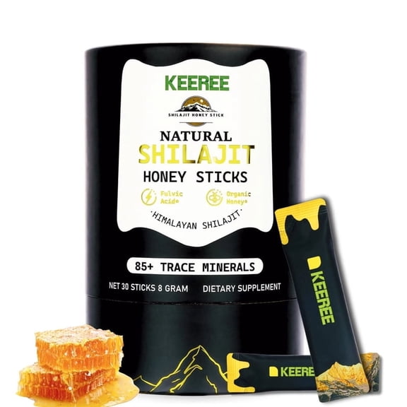 Pure Himalayan Shilajit,Honey Sticks Natural with Organic Honey - 30 Sticks - Dietary Supplement