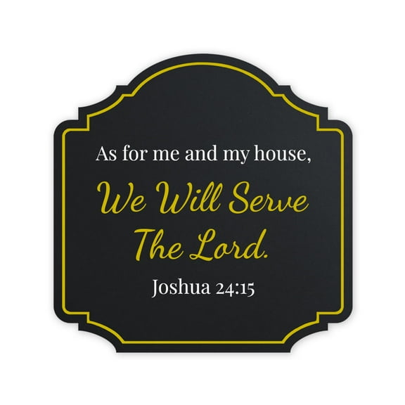Heritage Plus As For Me And My House, We Will Serve The Lord. Joshua 24:15 Wall or Door Sign | Religious Home Decor - Large