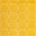 thumbnail image 3 of Unique Loom Trellis Frieze Collection Area Rug - Geometric (5' Square Yellow/Ivory), 3 of 7
