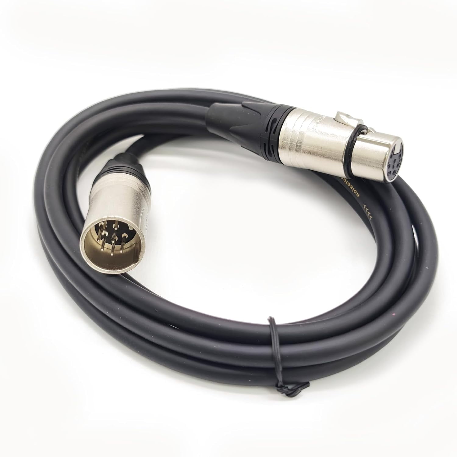 mistyhony 6.56ft 7 Pin XLR Connector Cable, XLR Microphone Cable Balanced Male to Female Connections for Microphone and Audio Interface, Straight Female to Male Plug Cable（2Meter）
