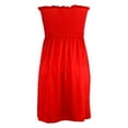 thumbnail image 4 of Manxivoo Party Dress Women's Cover Up Beach Strapless Mini Dress Beach Skirt Summer Womens Dresses Red1, 4 of 7