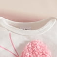 thumbnail image 4 of NOLDARES Newborn Baby Girl Outfits Flower Ribbed Ruffle Long Sleeve Romper and Pant set 3pc Infant Girl Fall Winter Clothes,White,6-9 M, 4 of 9