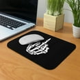 thumbnail image 5 of WIRESTER 8.66x7.08 in Rectangle Mouse Pad with Non-Slip Rubber Base for Computers, Laptop, Office & Home - Skeleton Middle Finger, 5 of 5
