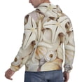 thumbnail image 3 of KLL Starfishes On Seashells Print Mens Hoodie Long Sleeve Casual Pullover Hooded Sweatshirt Fashion Drawstring Hoodies with Pocket-3X-Large, 3 of 6