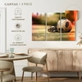 thumbnail image 5 of Elephant Stock Vintage Soccer Ball Wall Art - Horizontal Multi Panel Canvas - Living Room Wall Decor - Sports Multi Panel - Gray And Green Decor - 50" x 32", 5 of 8