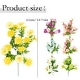 thumbnail image 3 of Artificial Decorative Flowers， 1 Bundles Artificial Daisies Flowers Cemetery Flower Plastic Memorial Bouquet for Hanging Window Box Home Table Centerpieces Decor, 3 of 9