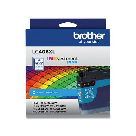 LC406XLCS INKvestment High-Yield Ink 5,000 Page-Yield, Cyan