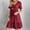 (Midi)Wine, variant on Azrian Summer Dresses for Women V Neck Short Sleeve Casual T Shirt Mini Dress Beach Sundresses,Women's Plus Blue,Size XL