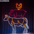 thumbnail image 2 of Glowneon Cow Pig Chicken Neon Light For Farmhouse And BBQ Wall Decor, 2 of 5