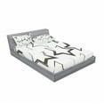 thumbnail image 3 of Grunge Bedding Set with Sheet & Covers, Grunge Star Brush Strokes with Different Borders and Angles Artisan Design Print, Printed Bedroom Decor 2 Shams, 4 Sizes, Charcoal Grey, by Ambesonne, 3 of 3