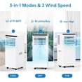 thumbnail image 4 of Litake Portable Air Conditioner, 8,000Btus AC Unit 3-in-1 Portable Air Conditioner w/Dehumidifier & Fan Modes Remote Control for Home up to 350 sq. ft. Complete Window Mount Exhaust Kit, White, 4 of 8