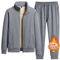 thumbnail image 2 of Conjunto deportivo de invierno para correr 2024, ropa deportiva para mantenerse abrigado, conjunto deportivo para hombre, traje de terciopelo, chándal grueso y cálido para hombre, 2 of 5