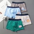 thumbnail image 4 of Chenyin 4-Pack Boys Underwear for Kids Baby Cotton Boxer Briefs Teen Boys Cartoon Underpants Print Four Corners Shorts Panties for 2-16 Years, 4 of 8