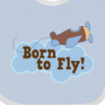 thumbnail image 4 of Inktastic Airplane Future Pilot Born to Fly Boys Baby Bib, 4 of 4