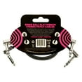 thumbnail image 2 of Ernie Ball Stereo Patch Cable, 12-Inch Flat Ribbon, Black, 2-Pack, 2 of 6