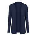 thumbnail image 5 of Mrat Women's Draped Front Open Cardigan Casual Long Sleeve Lightweight Cardigan Sweaters Knit Cardigans for Women S-19 Navy XXL, 5 of 6