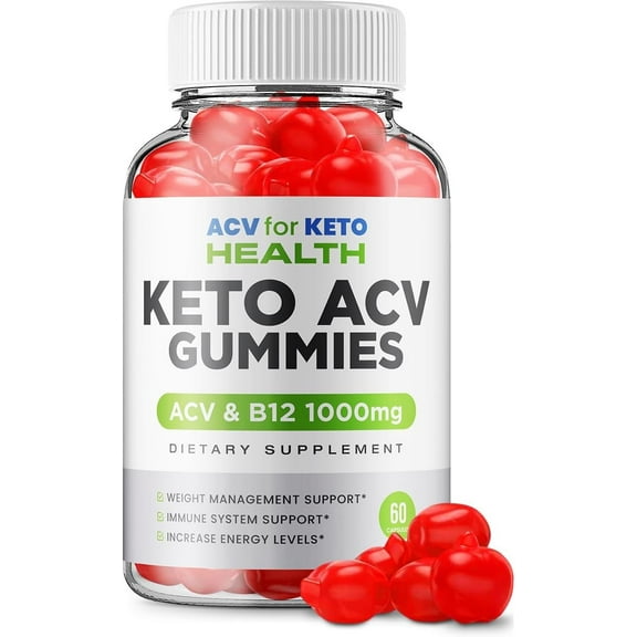 ACV for Keto Health Gummies ACV for Health Keto Advanced Formula Plus Apple Cider Vinegar Keto Gummies Dietary Supplement B12 Beet Root Juice Men Women 60 Gummies