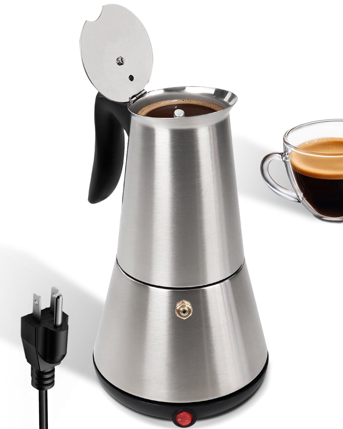 Primula 6 Cup Aluminum Stovetop Espresso Coffee Moka Pot, Compact