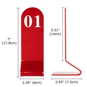 Aspire 10PCS Acrylic Table Numbers, Tent Style Numbers Sign, Double Sided Table Number Card for Restaurant-Black-Number 11to20