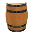 thumbnail image 4 of Milisten Rustic Decorative Wood Barrel Half Barrel Wall Photo Prop Bar Decor 1Set 10.6x8.7x3.5in, 4 of 8